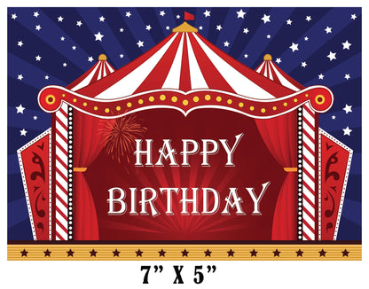Carnival Theme Birthday Party Backdrop