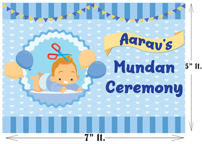 Mundan Ceremony / My First Haircut  Boys Party Backdrop Banner