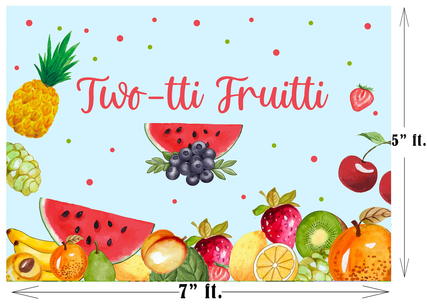 Twotti Fruity Theme Birthday Party Backdrop 