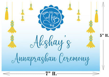 Annaprashan Ceremony Boys Backdrop  Banner Decoration