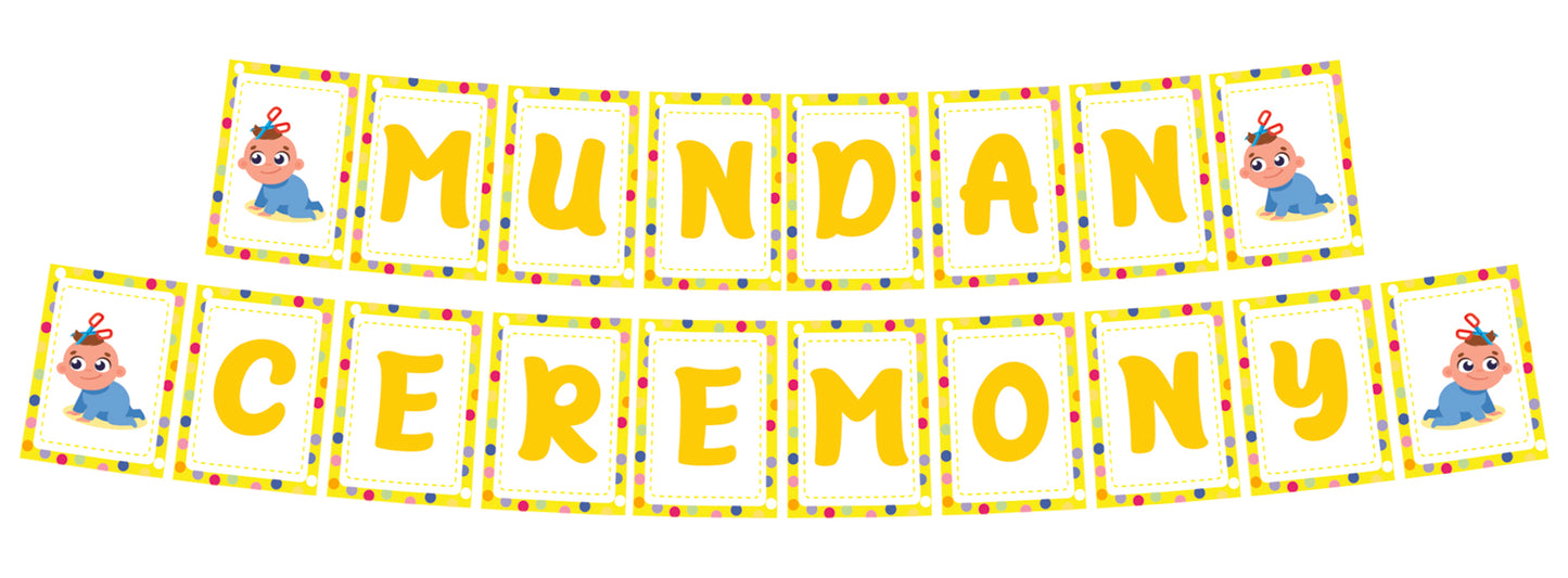 Mundan Ceremony/ First Haircut Boys Banner Decoration
