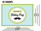 Little Man Theme Birthday Party Welcome Board