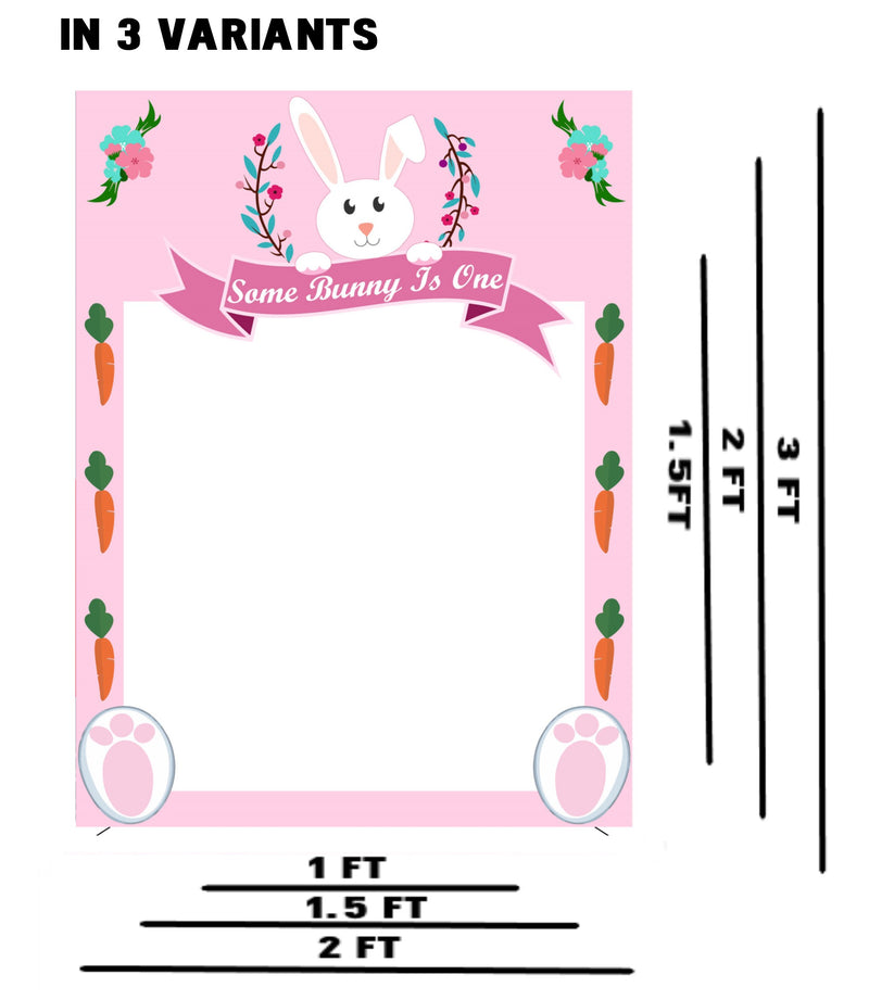 Some Bunny Is One Birthday Party Selfie Photo Booth Frame