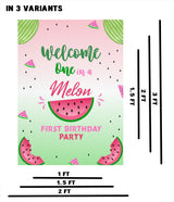 One In A Melon Theme Birthday Party Welcome Board 