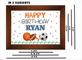 Sports  Theme Birthday Party Welcome Board 
