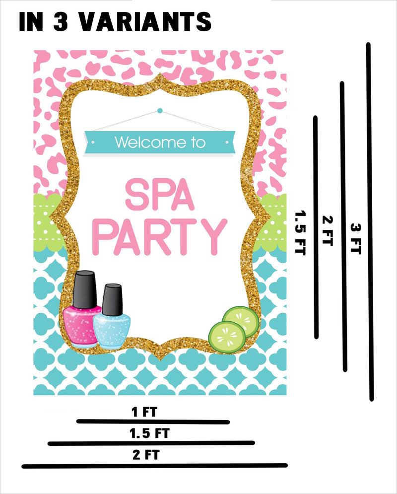 Spa Theme Birthday Party Welcome Board