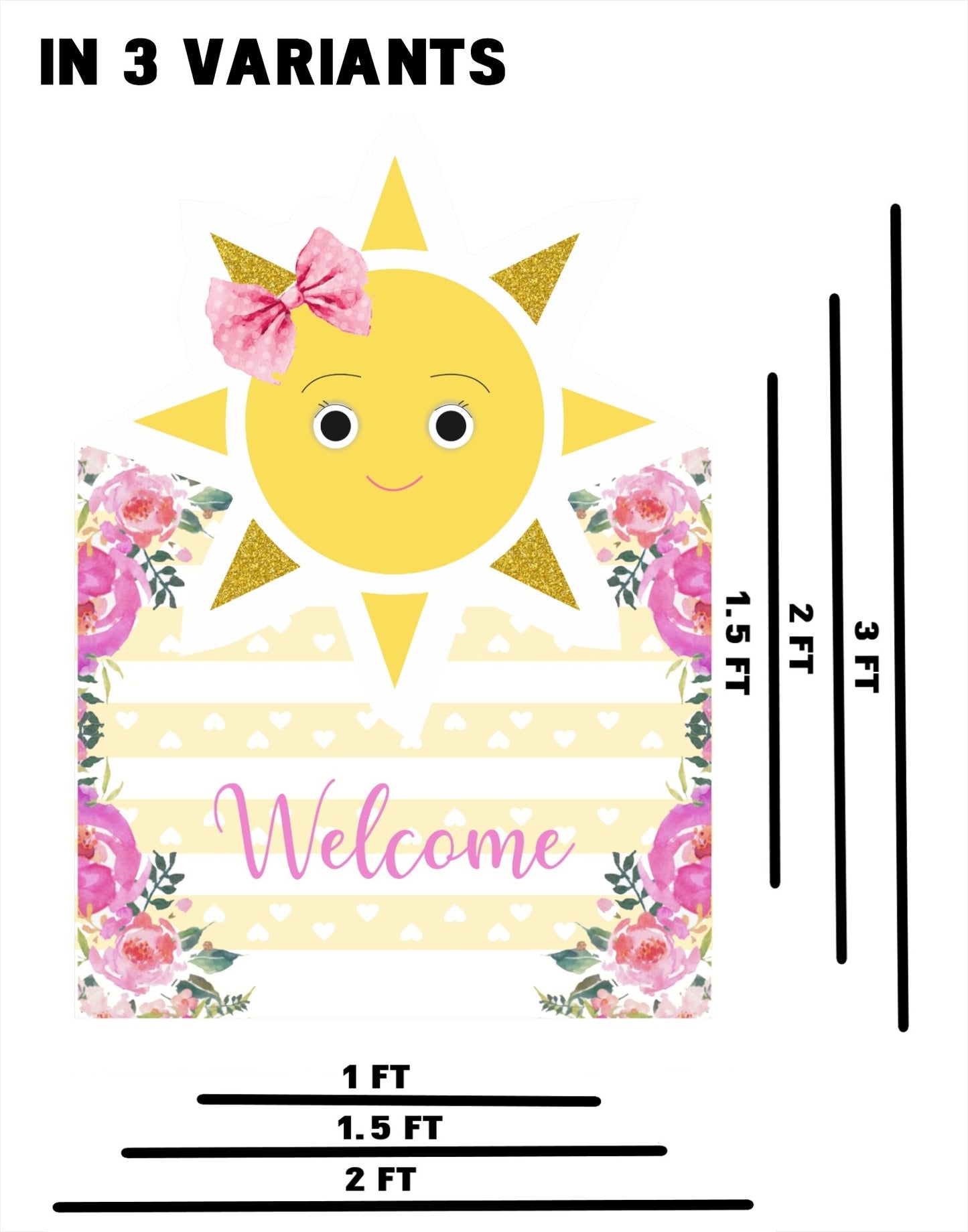 Sunshine Theme Birthday Party Welcome Board