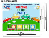 Transport Theme Birthday Party Welcome Board 