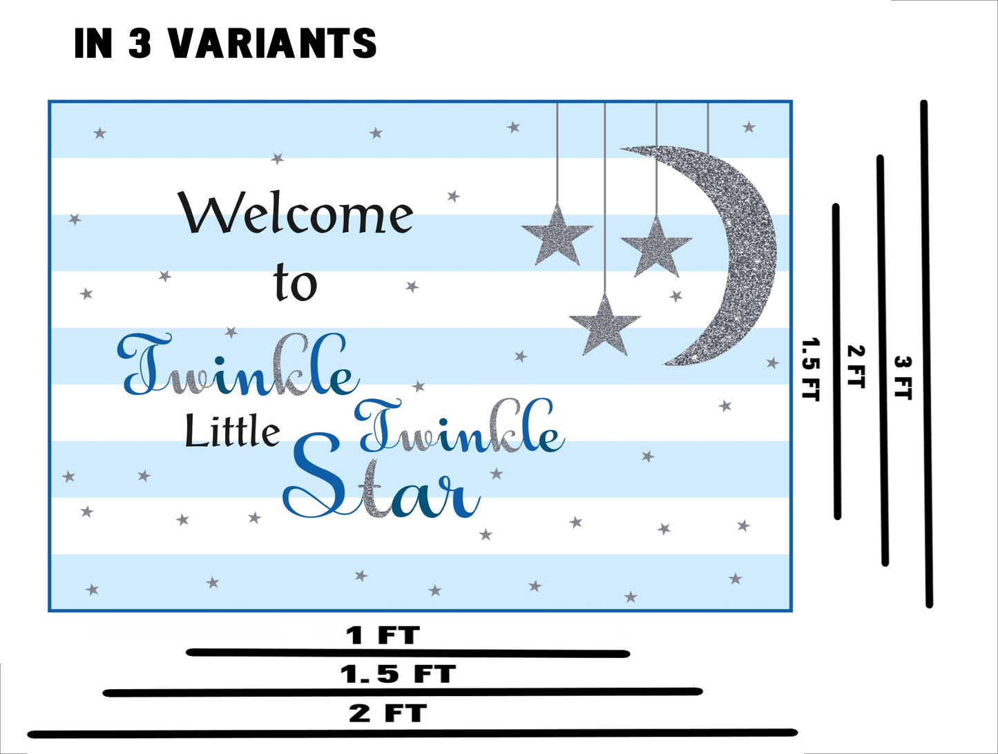 Twinkle Twinkle Little Star Birthday Party Welcome Board