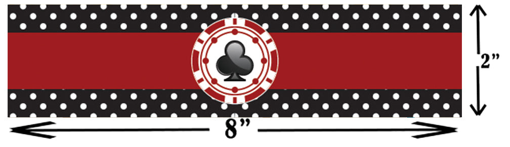 Casino/Card Party Water Bottle Sticker Labels