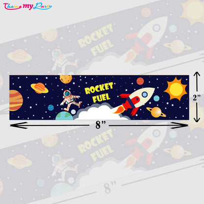 Space Theme Water Bottle Labels