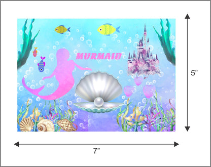 Mermaid Theme Birthday Party Backdrop