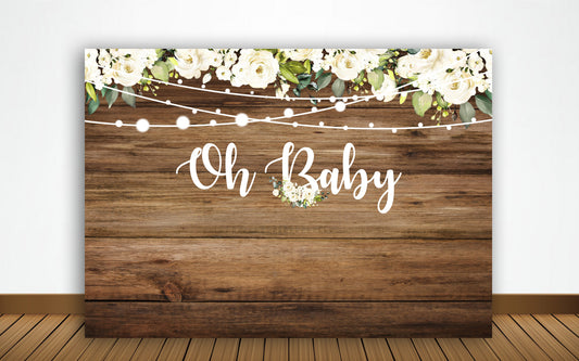 Oh Baby Party Backdrop 