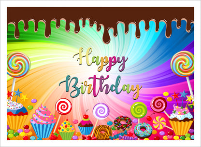 Candyland Theme Birthday Party Backdrop
