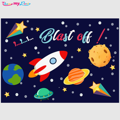 Space Theme Party Backdrop