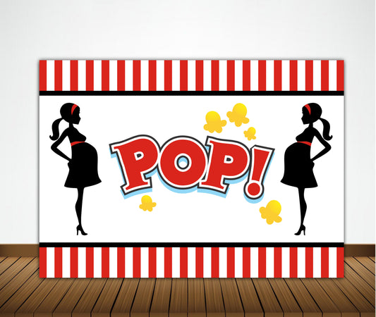 Ready to Pop Party Backdrop 