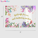 Butterflies & Fairies Theme Birthday Party Backdrop for Decoration