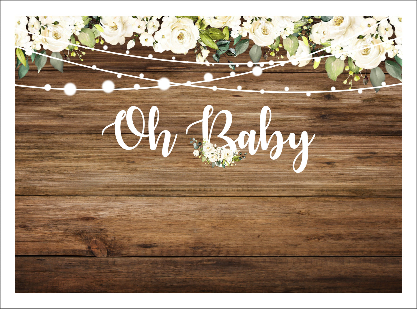 Oh Baby Party Backdrop 