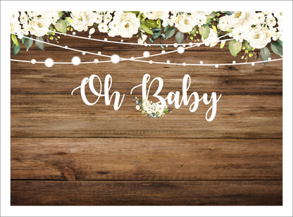 Oh Baby Party Backdrop 