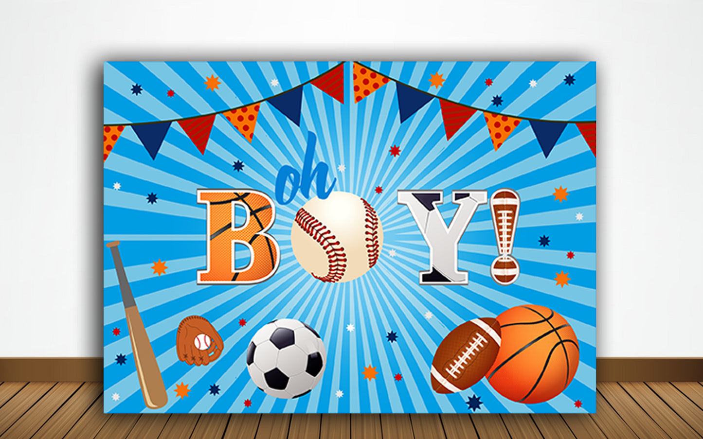 Sports  Theme Birthday Party Backdrop 