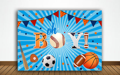 Sports  Theme Birthday Party Backdrop 
