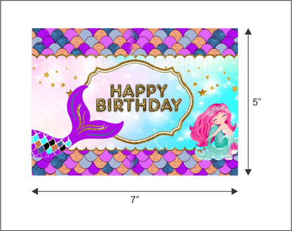Mermaid Theme Birthday Party Backdrop