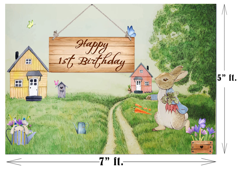 Some Bunny Is One Birthday Party Backdrop