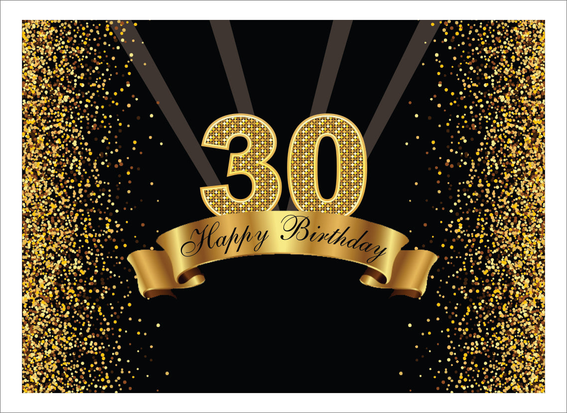 30th Birthday Party Backdrop 