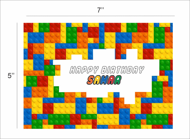 Lego Theme Birthday Party Backdrop