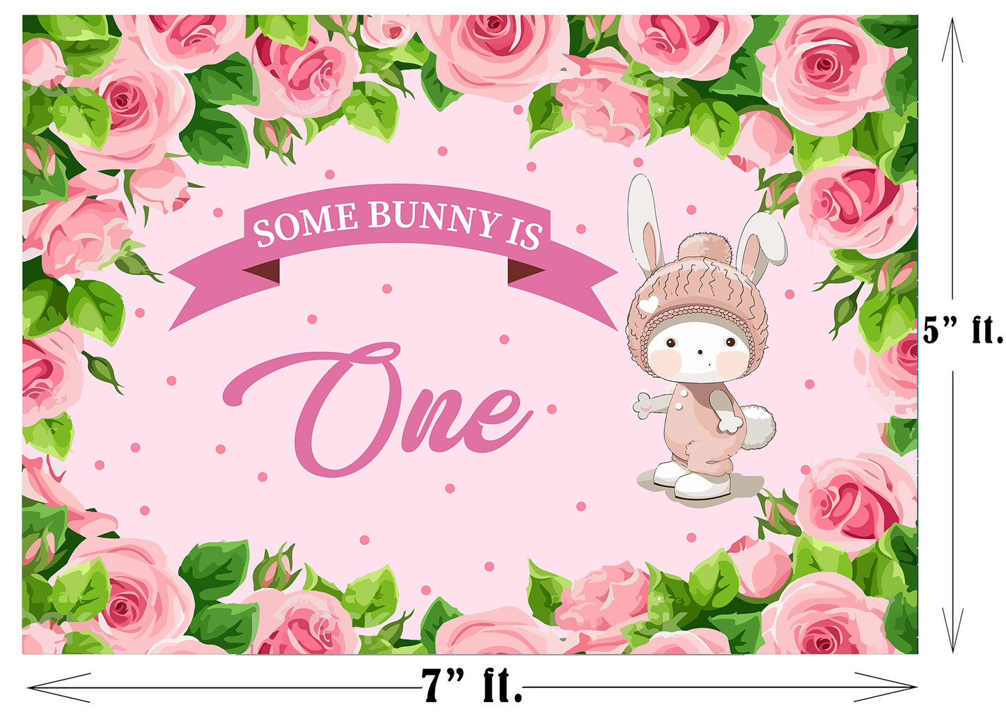 Some Bunny Is One Birthday Party Backdrop