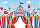 Carnival Theme Theme Birthday Party Backdrop