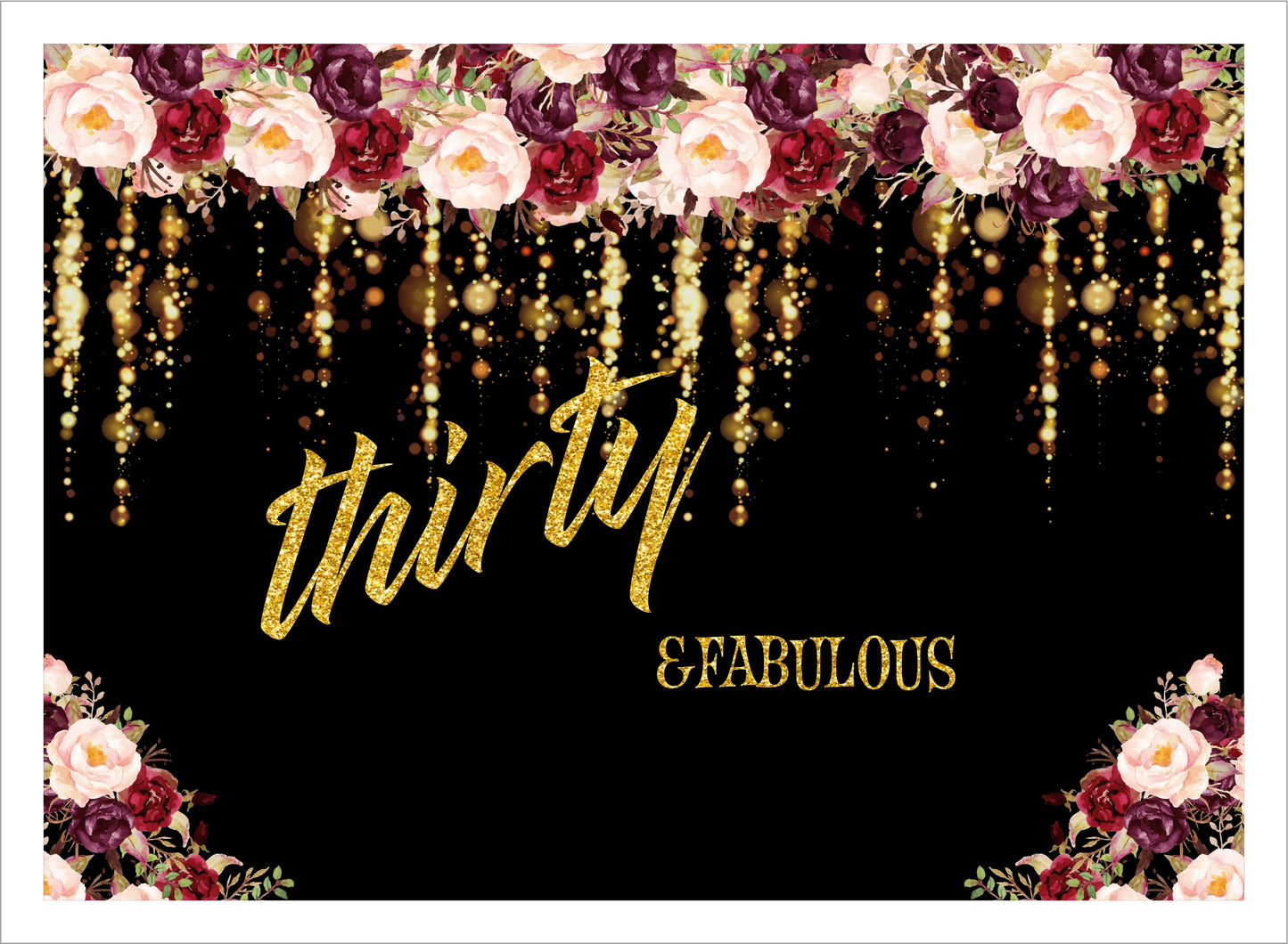 30th Birthday Party Backdrop 