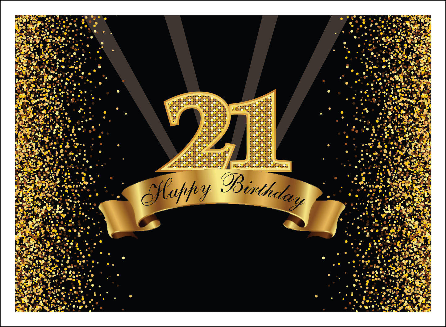 21st Birthday Party Backdrop 