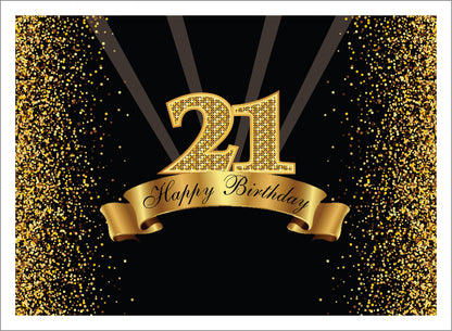 21st Birthday Party Backdrop 