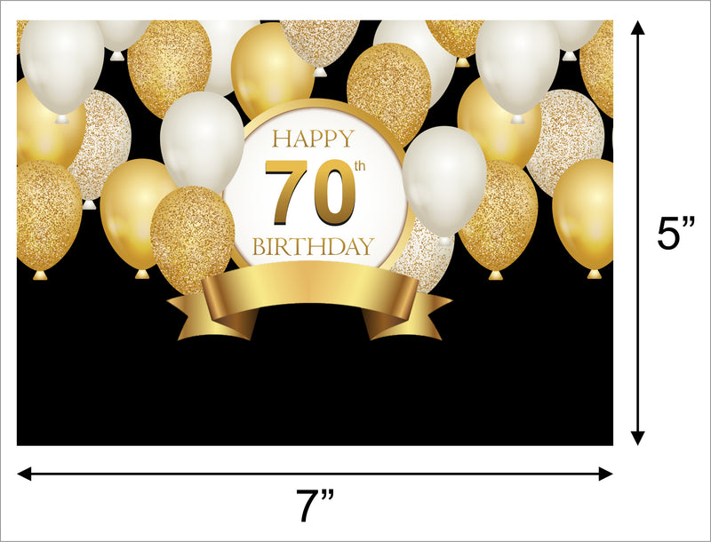 70th Birthday Party Backdrop 