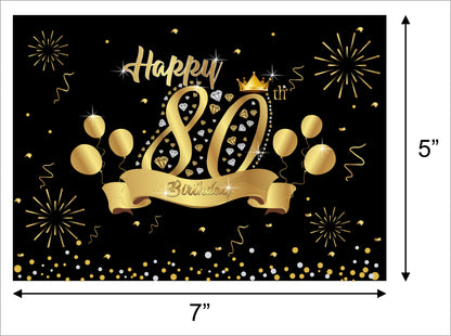 80th Birthday Party Backdrop 