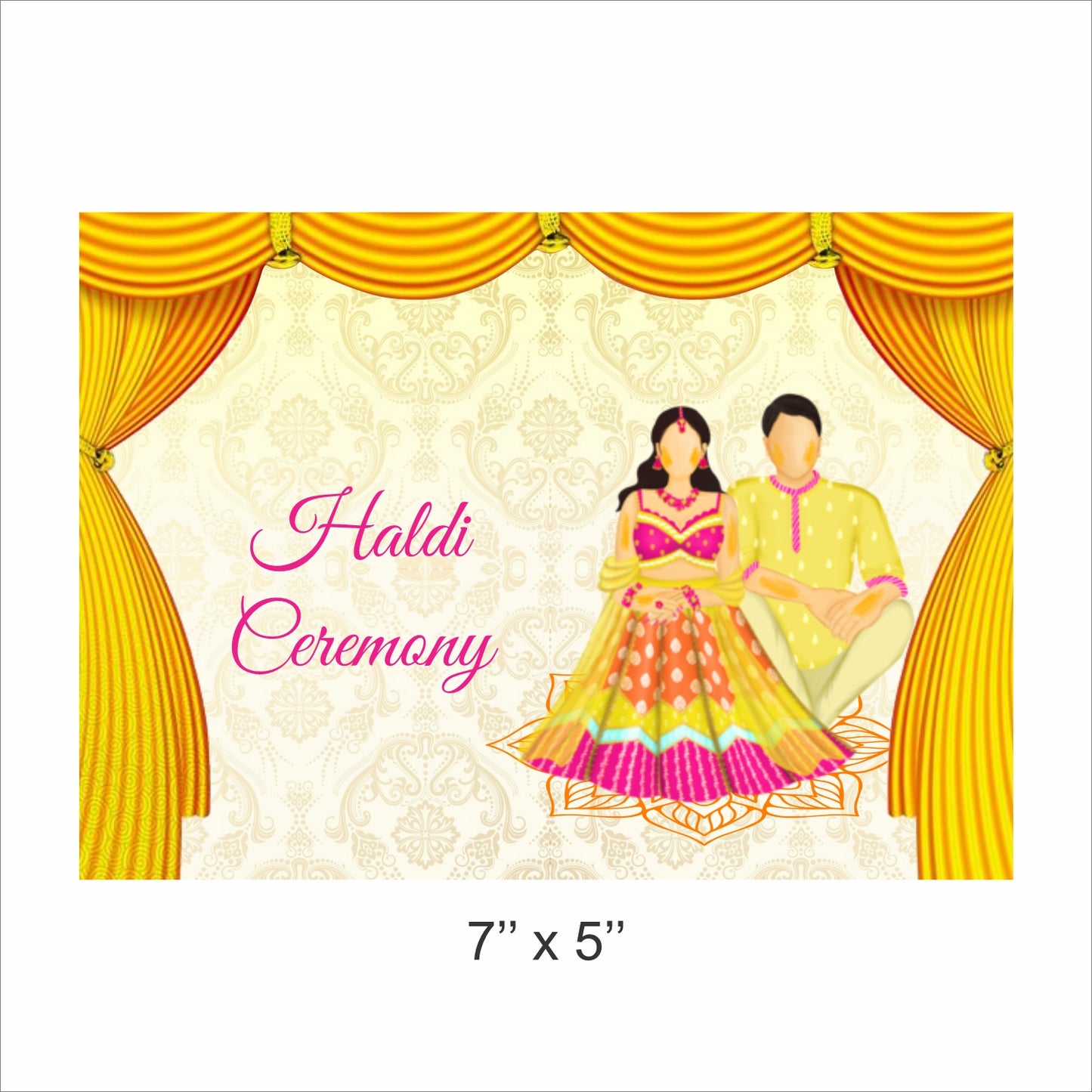 Haldi Ceremony Theme Party Backdrop for decorations