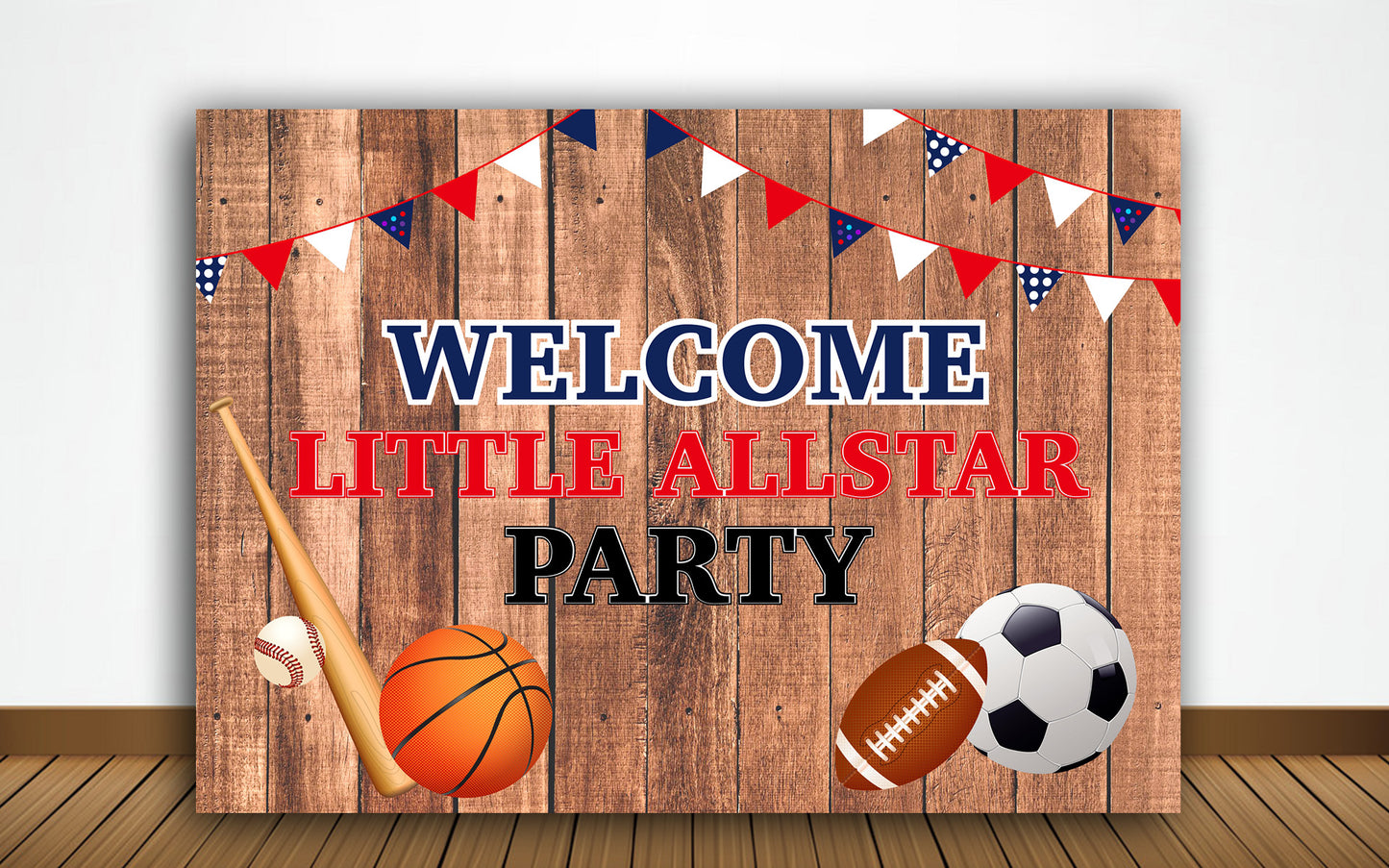 Sports  Theme Birthday Party Backdrop 
