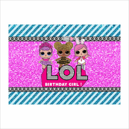 LOL Party Theme Birthday Party Backdrop