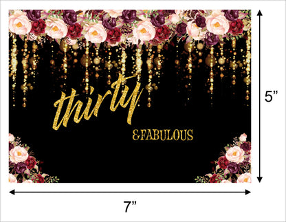 30th Birthday Party Backdrop 
