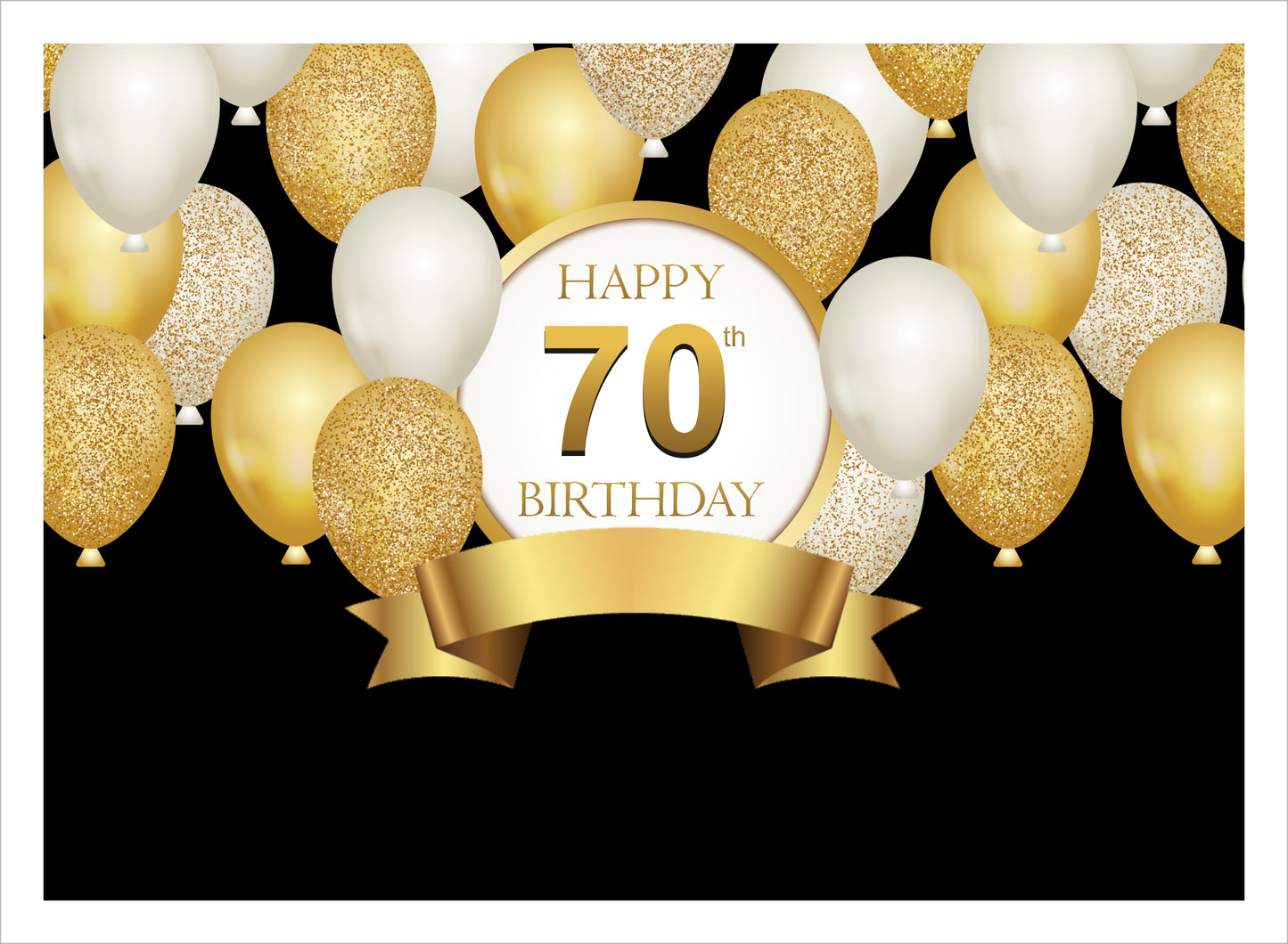 70th Birthday Party Backdrop 