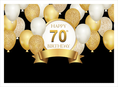 70th Birthday Party Backdrop 