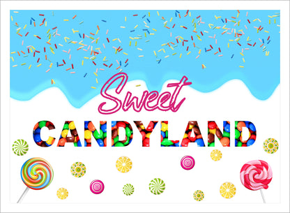 Candyland Theme Birthday Party Backdrop