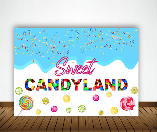 Candyland Theme Birthday Party Backdrop
