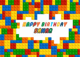 Lego Theme Birthday Party Backdrop