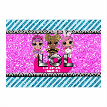 LOL Party Theme Birthday Party Backdrop