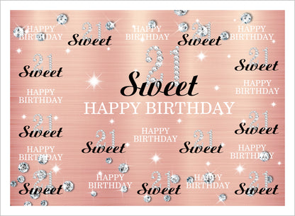 21st Birthday Party Backdrop 