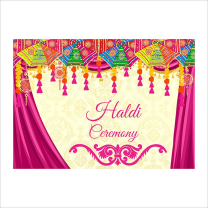 Haldi Ceremony Theme Party Backdrop for decorations
