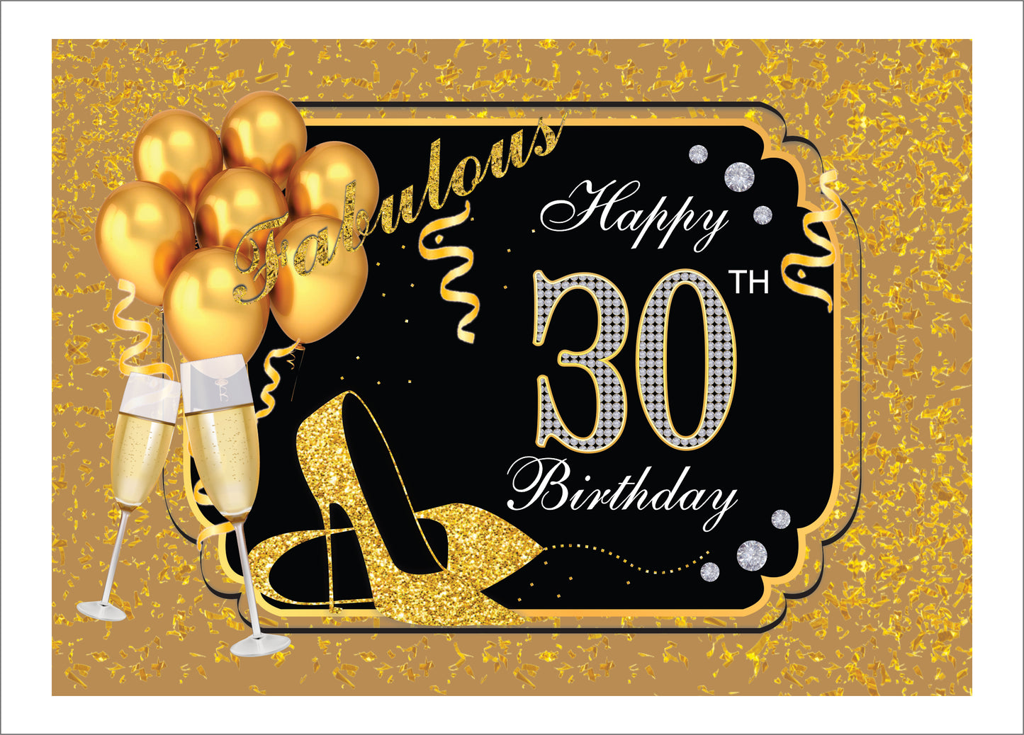 30th Birthday Party Backdrop 