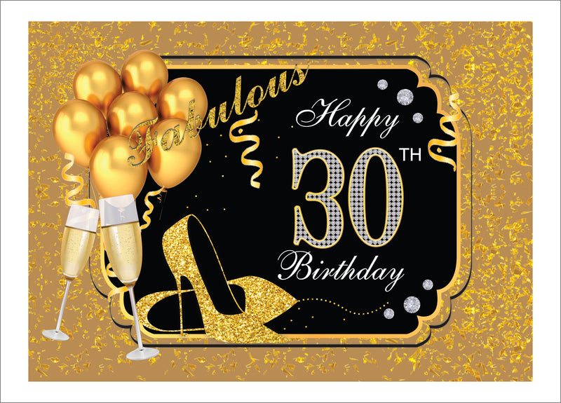 Buy 30th Birthday Party Decoration | 30th Birthday Backdrop – Theme My ...